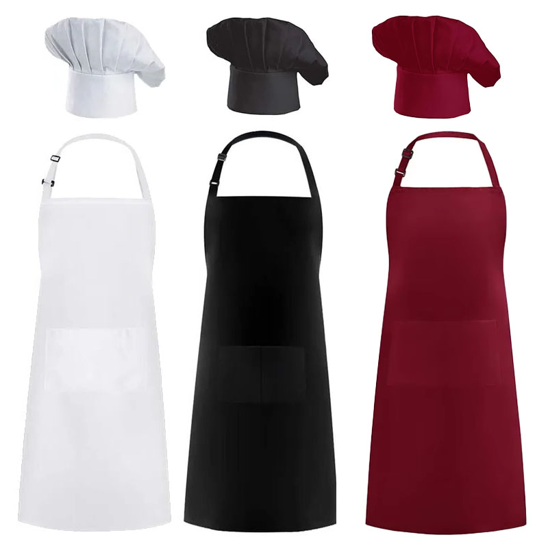Women Kitchen Accessories - Avental de chef chapéu serviço de