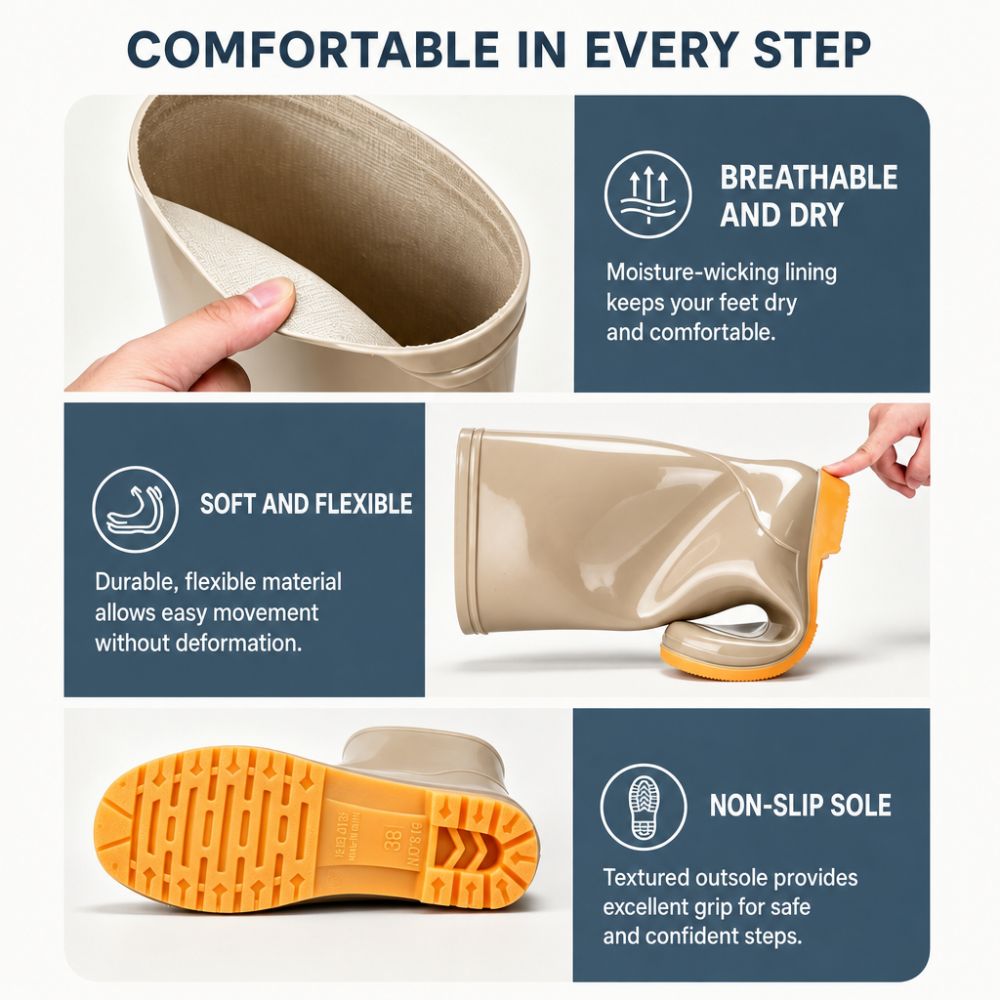 Botas de chuva femininas, de c - Women Kitchen Accessories avaliação e preço