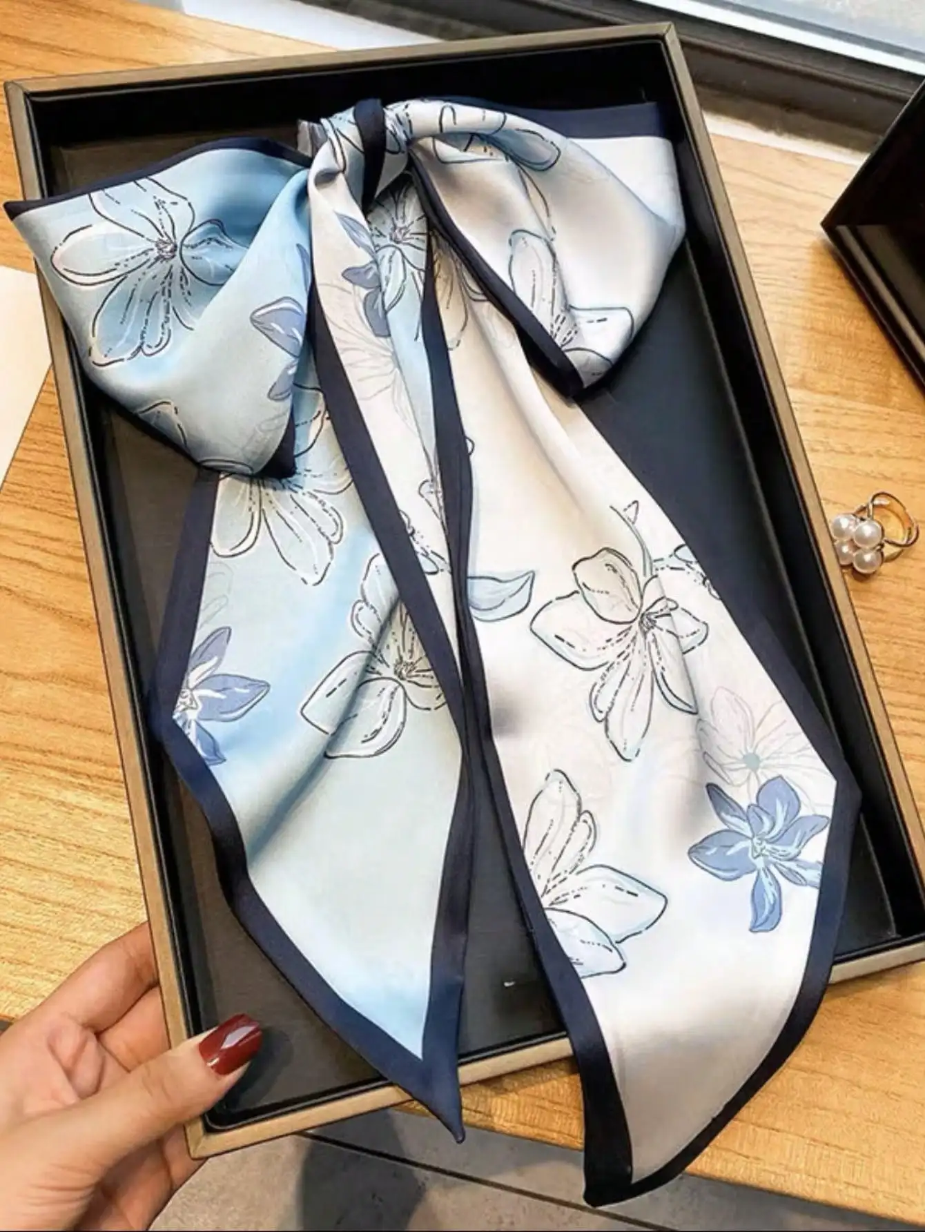 Lenço quadrado de seda falsa c - Silk Scarf Square avaliação e preço
